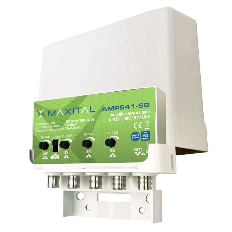 foto del prodotto fte amplificatore da palo 4 ingressi biii 2134 3648 uhf amp541 5g