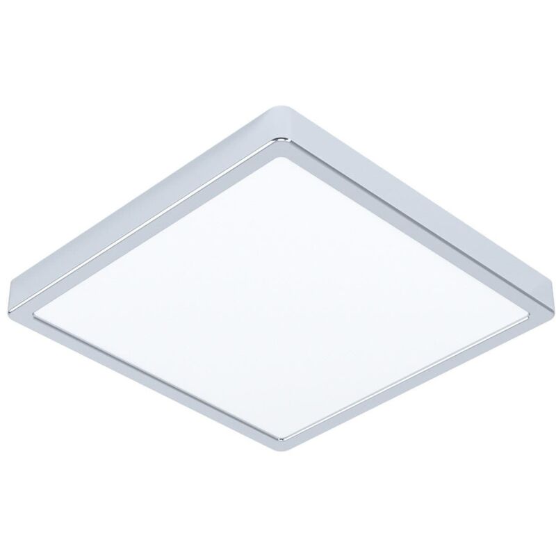 foto del prodotto fueva 5, plafoniera led con protezione ip44, per bagno cucina camera da letto, 28,5x28,5x3 cm, plastica, cromo 99269 eglo