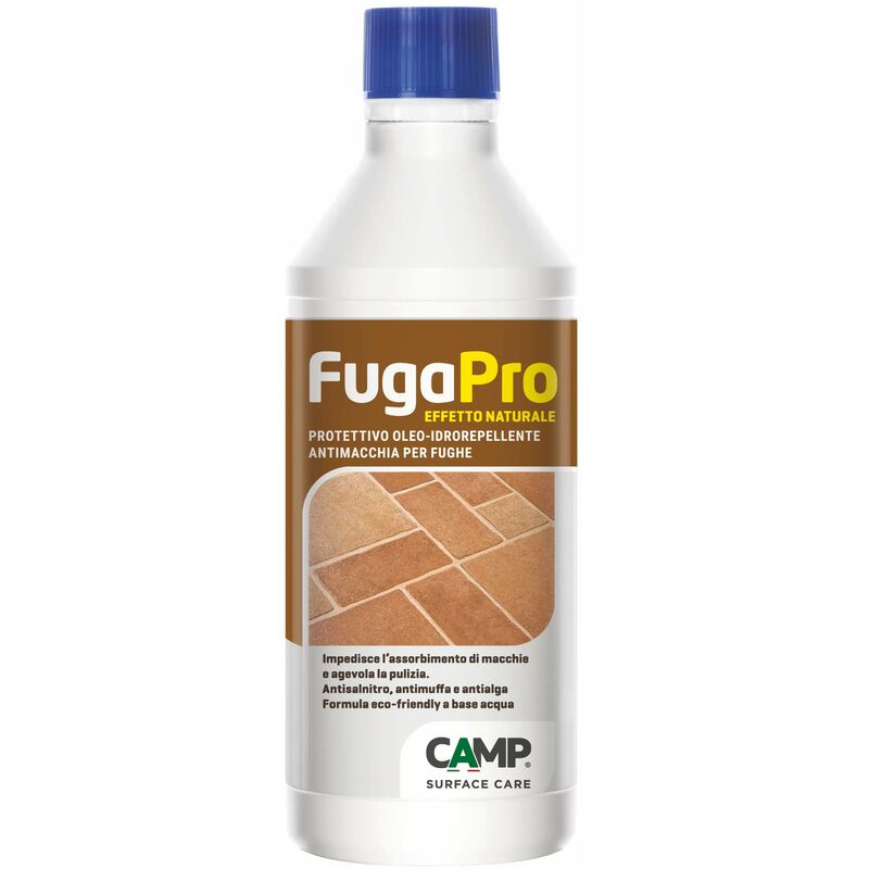 foto del prodotto fuga pro, trattamento protettivo oleo idrorepellente anti macchia specifico per fughe, a effetto naturale camp