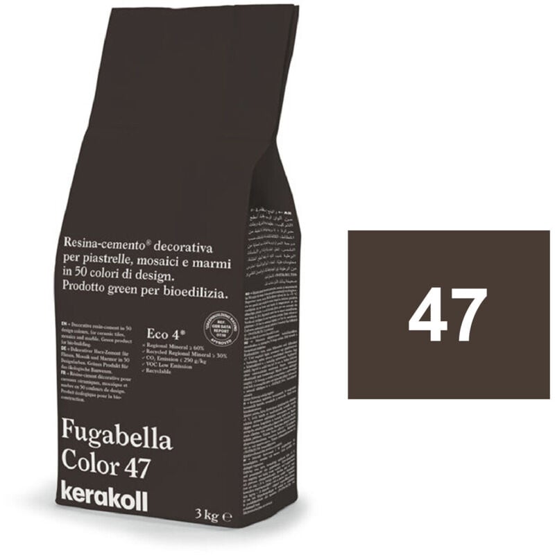 foto del prodotto fugabella color 47 resina stucco piastrelle mosaici marmi 3 kg kerakoll