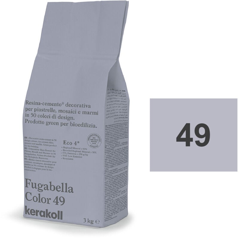 foto del prodotto fugabella color 49 resina stucco piastrelle mosaici marmi 3 kg kerakoll