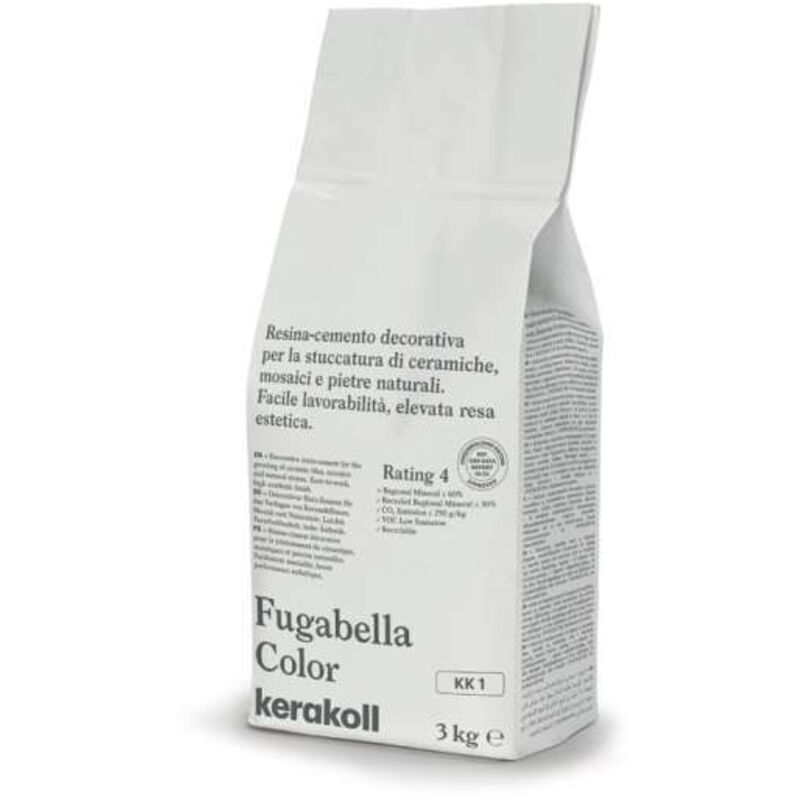 foto del prodotto fugabella color bianco kk 1 3kg stucco ibrido resina cemento grigio kerakoll