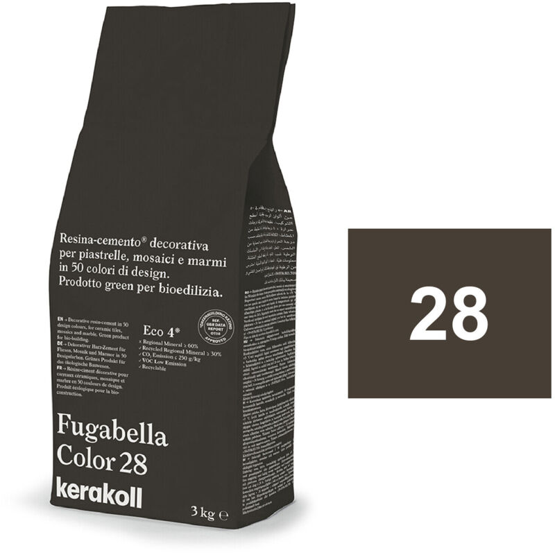 foto del prodotto fugabella color fuga resina cemento per piastrelle marmo kg.3 kerakoll 28