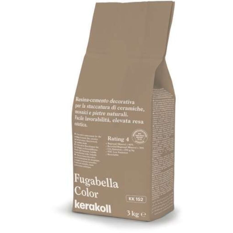 foto del prodotto fugabella color kk 152 stucco per fughe marrone chiaro 3 kg resina cemento kerakoll