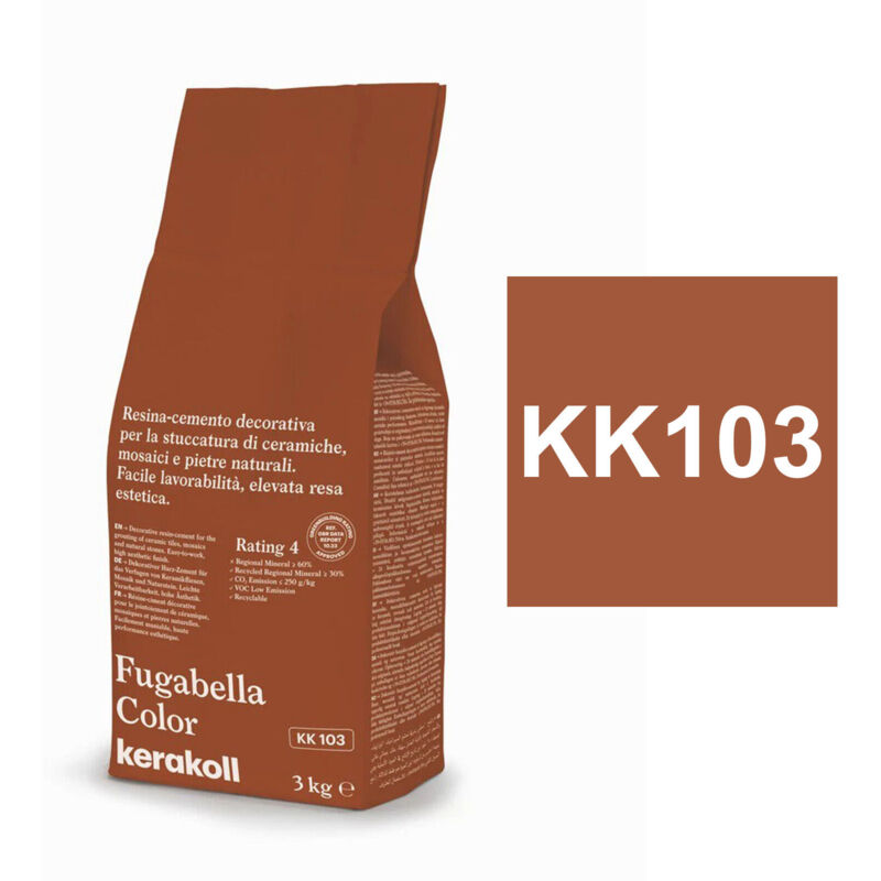 foto del prodotto fugabella color kk103 resina stucco piastrelle mosaici marmi 3 kg kerakoll