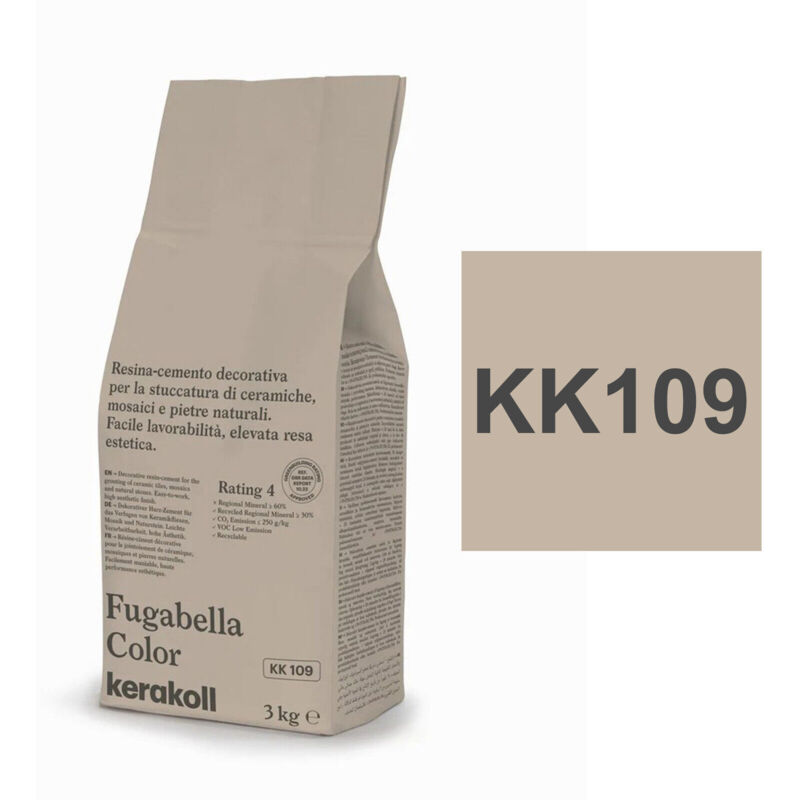 foto del prodotto fugabella color kk109 resina stucco piastrelle mosaici marmi 3 kg kerakoll