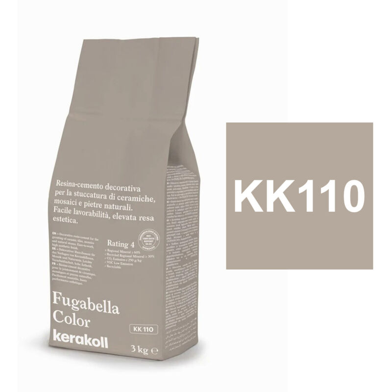 foto del prodotto fugabella color kk110 resina stucco piastrelle mosaici marmi 3 kg kerakoll