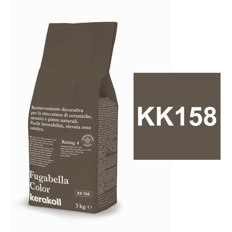 foto del prodotto fugabella color kk158 resina stucco piastrelle mosaici marmi 3 kg kerakoll