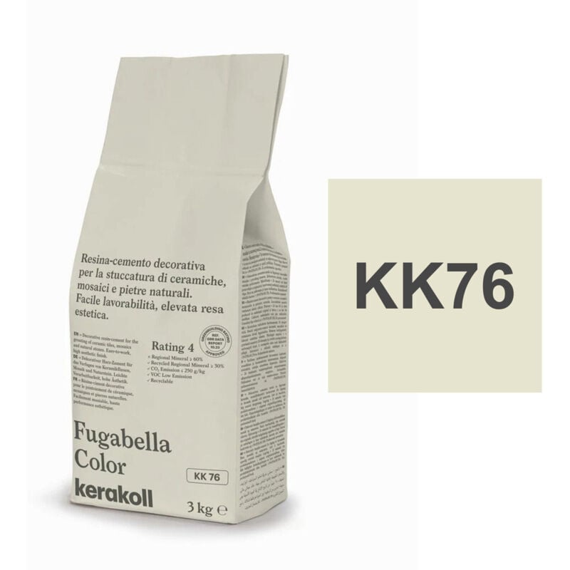 foto del prodotto fugabella color kk76 resina stucco piastrelle mosaici marmi 3 kg kerakoll
