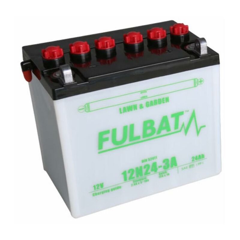 foto del prodotto fulbat batteria per trattorini tagliaerba da 12v 24ah con acido