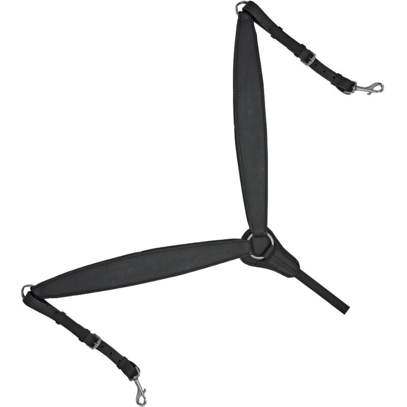 foto del prodotto full, marrone pettorale da trekking in cuoio doppiato e sagomato