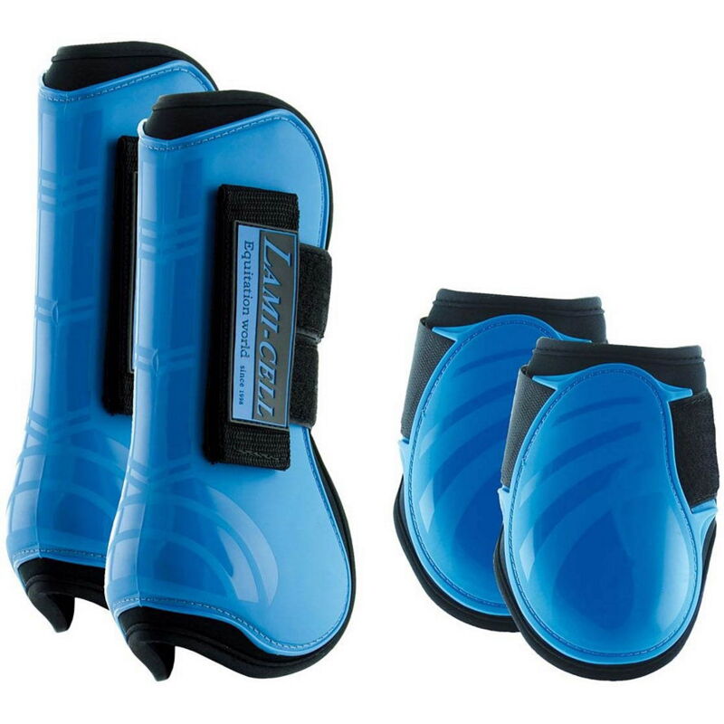 foto del prodotto full, nero set 4 pezzi paratendini e paranocche mirage collection in neoprene con rinforzo esterno in plastica