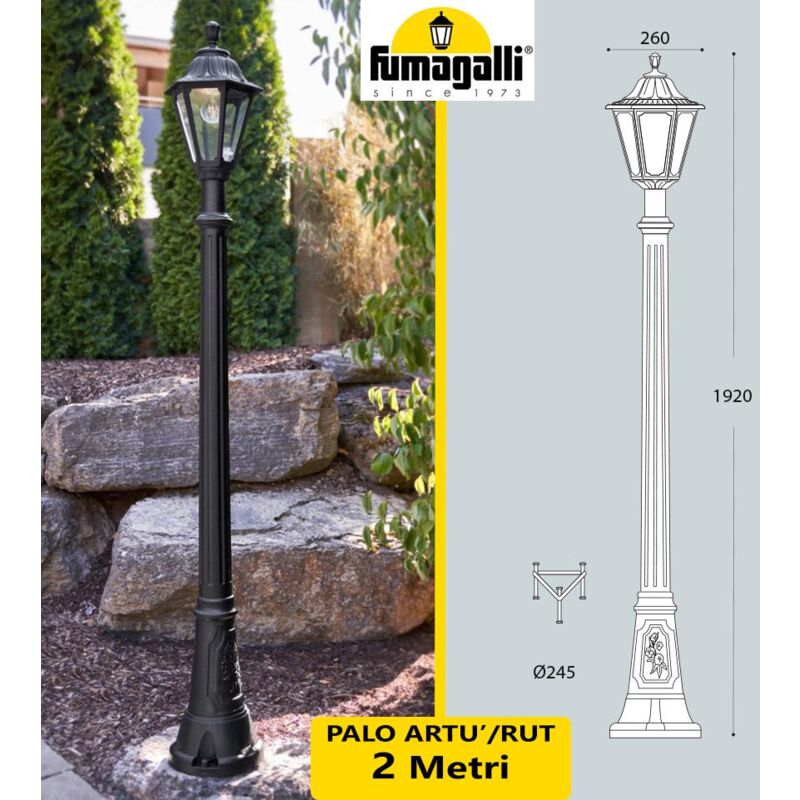 foto del prodotto fumagalli artu rut nero trasp e27 a60 led 11w cct set