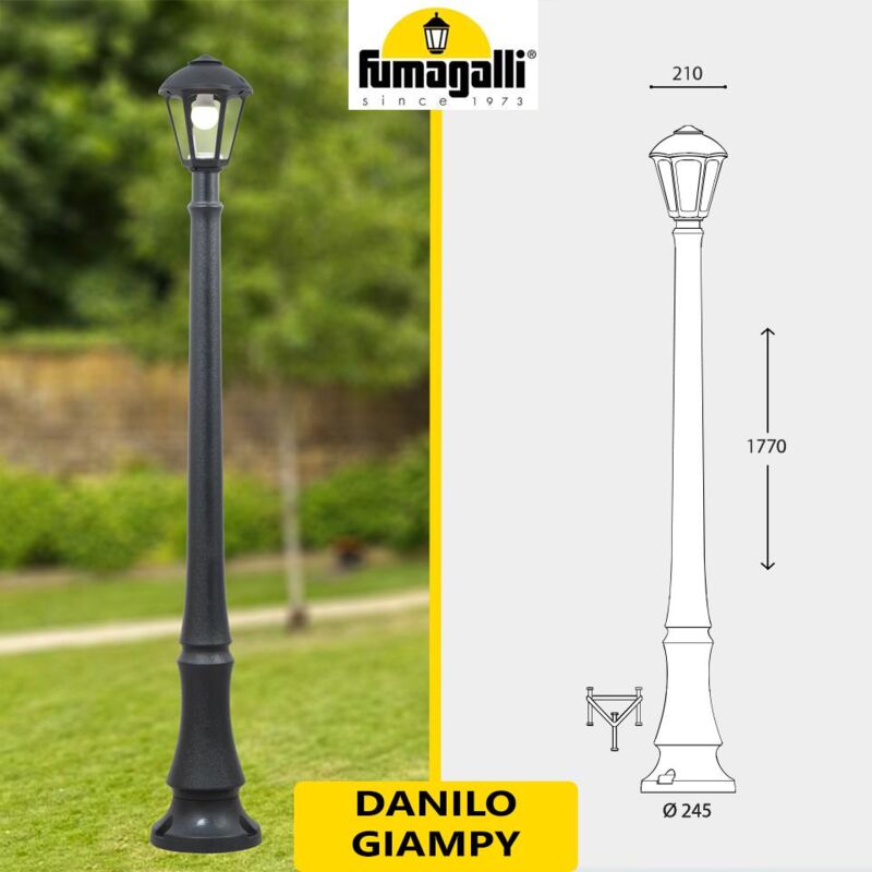 foto del prodotto fumagalli danilo giampy nero opale e27 8,5w cct