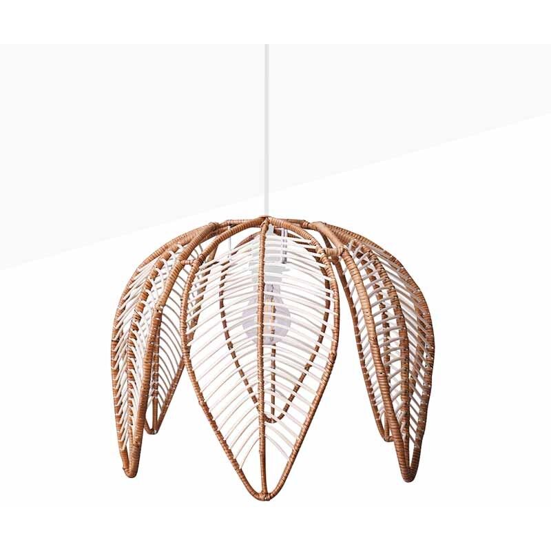 foto del prodotto fumagalli lampada a sospensione in rattan a forma di fiore bintan .