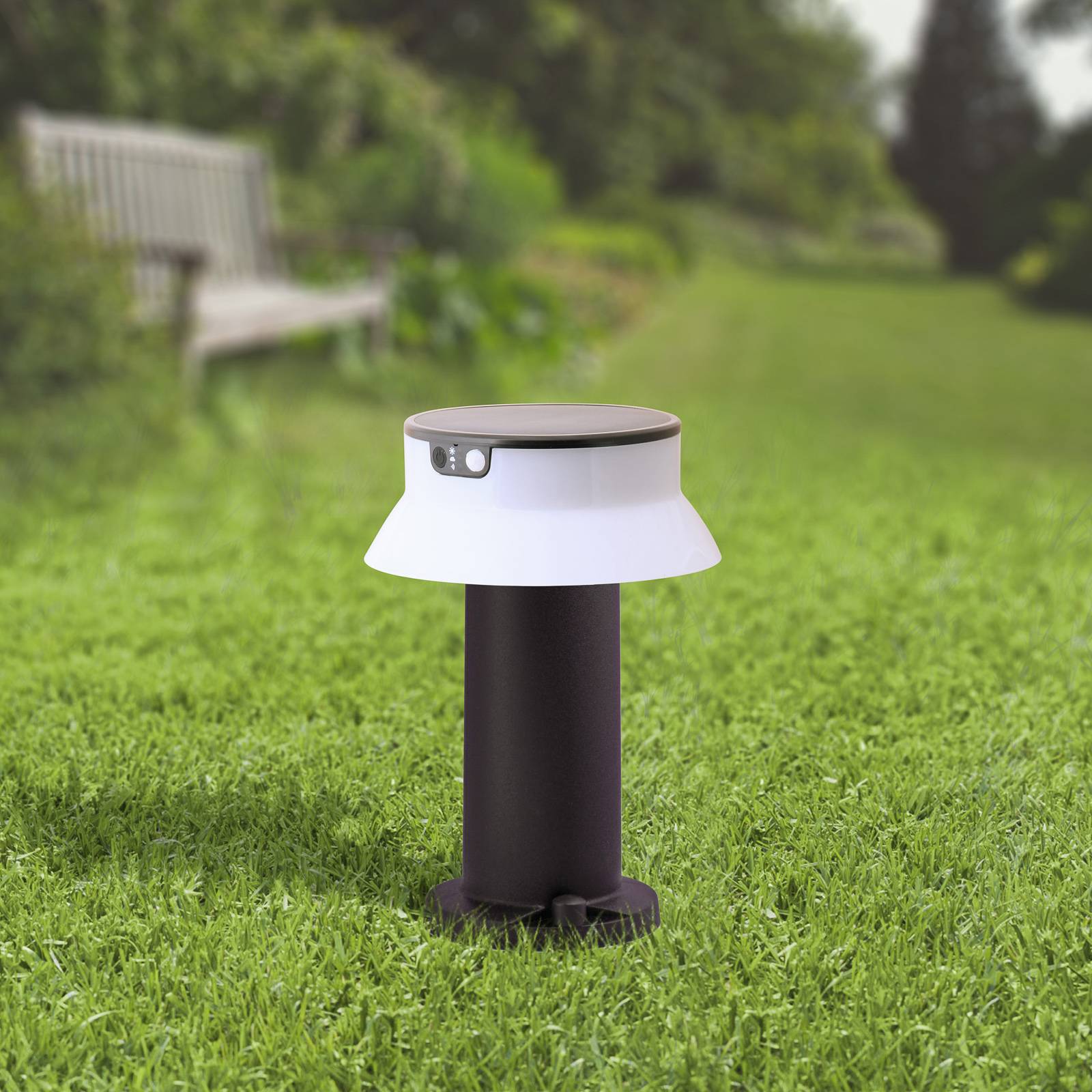 foto del prodotto fumagalli lampada led solare felice nero cct altezza 33 cm