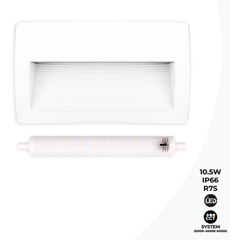 foto del prodotto fumagalli lorenza 270 r7s 10,5w faro da parete a led cct per