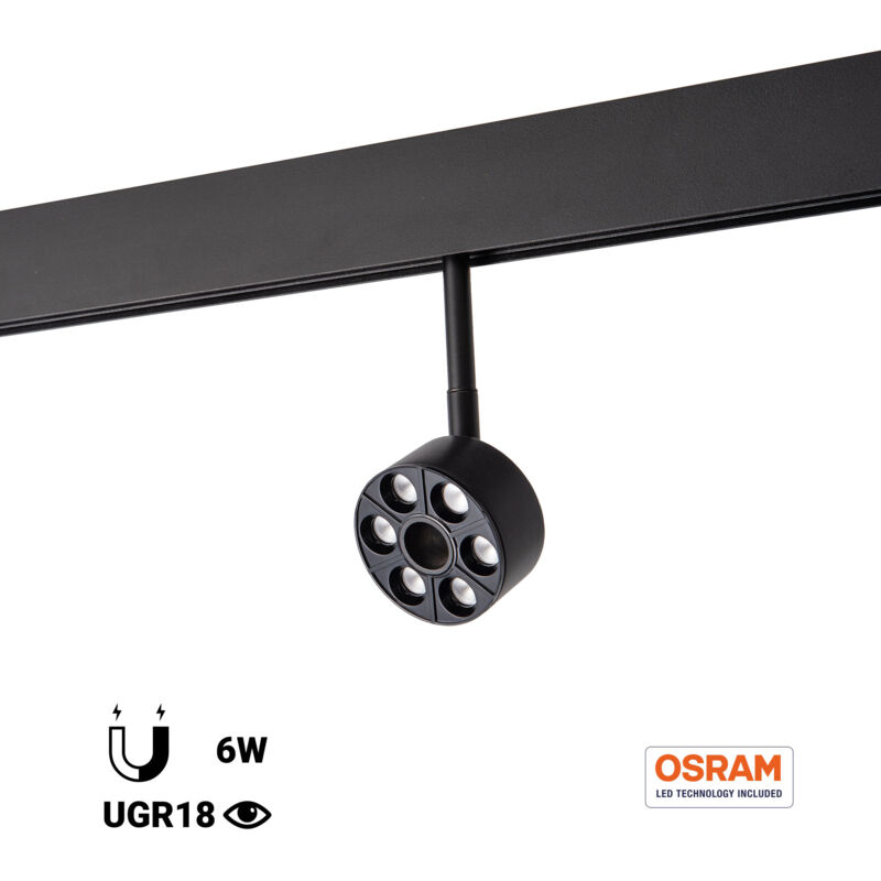 foto del prodotto fumagalli luminaria circolare led per binario magnetico 48v 7cm 6w bianco neutro