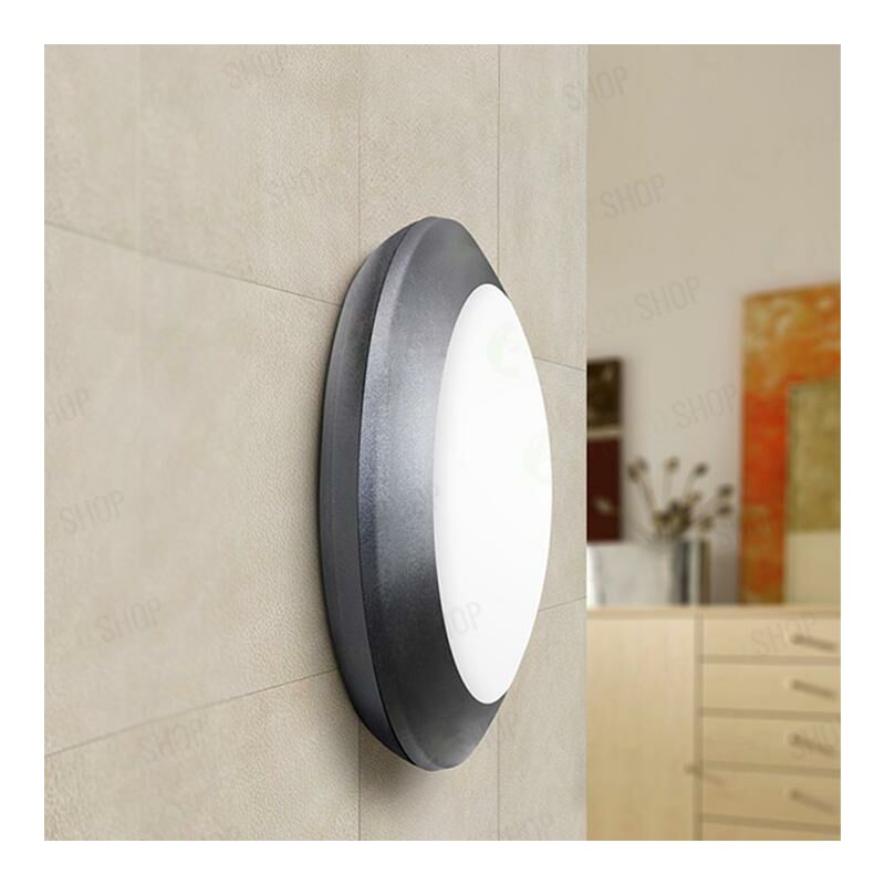 foto del prodotto fumagalli plafoniera led e27 ip66 berta opale nero