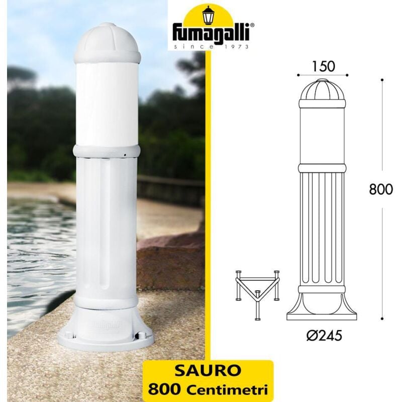 foto del prodotto fumagalli sauro 800 bianco trasp e27 frangiluce resina
