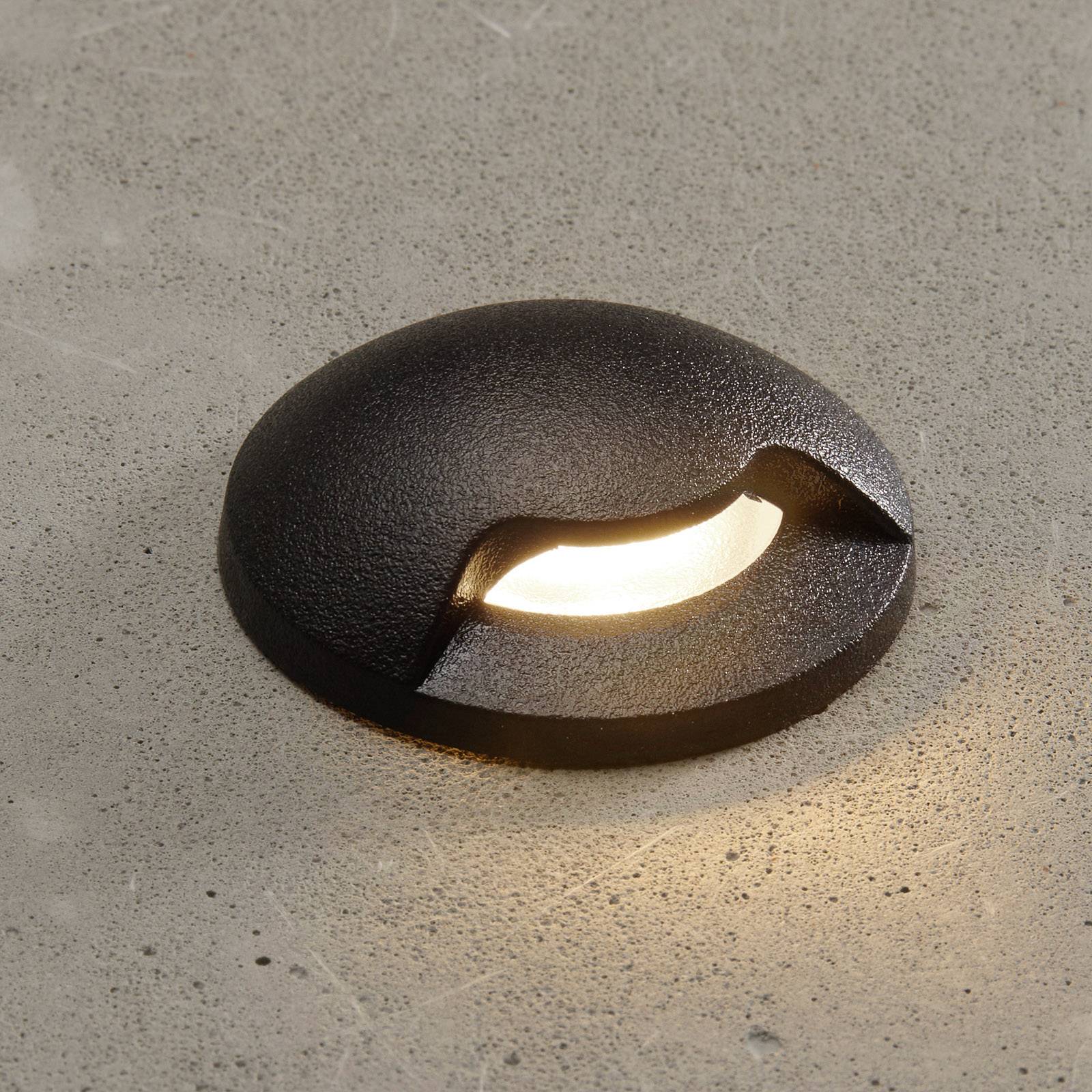 foto del prodotto fumagalli spot led incasso aldo 1l nero trasparente 3.000k