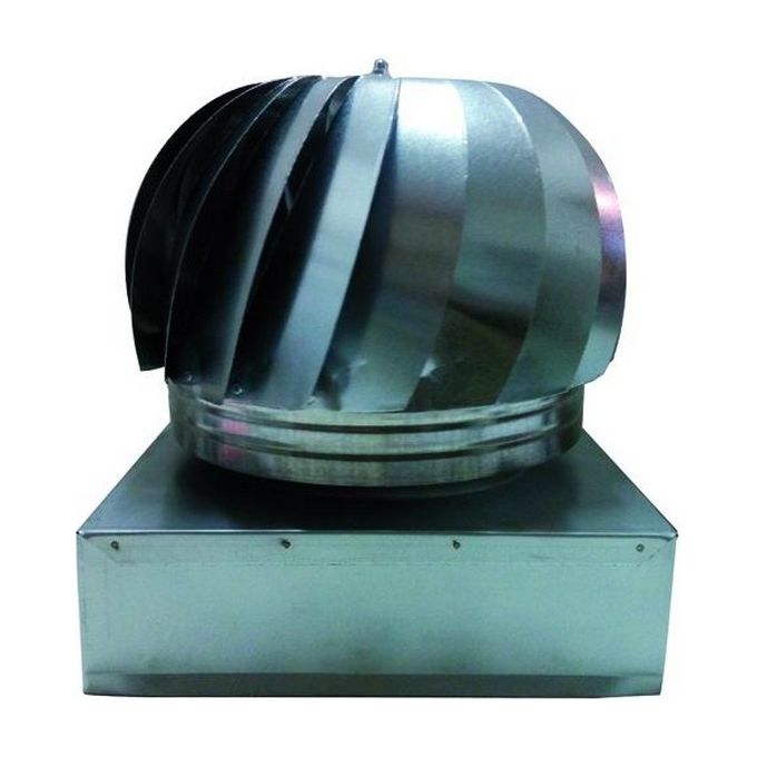 foto del prodotto fumaioli eolici acciaio inox base quadrata cm. 37x37