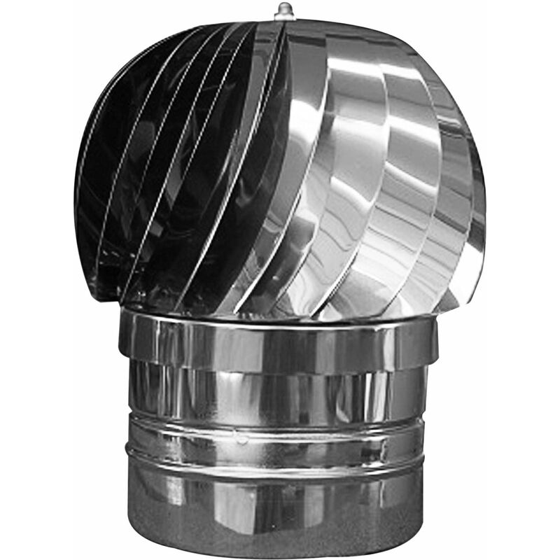 foto del prodotto fumaiolo cappa girevole acciaio inox terminale canna fumaria stufa camino 16117v 120 16117 