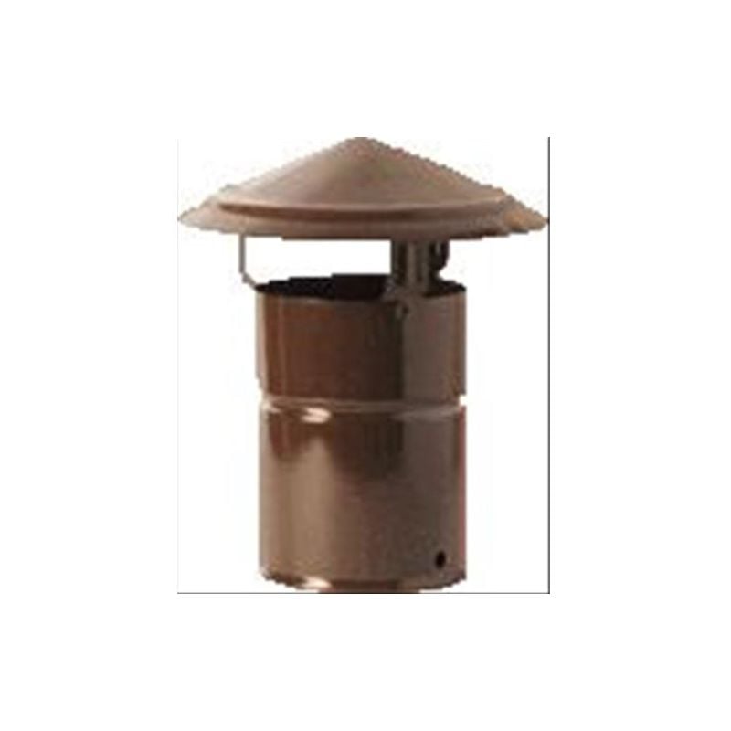 foto del prodotto fumaiolo cappello porcellanato marrone ala d 120 mm canna fumaria stufa caldaia