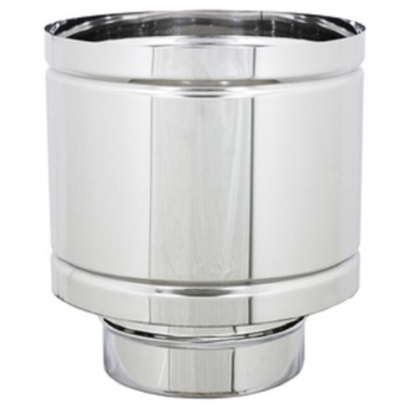 foto del prodotto fumaiolo comignolo a cappello antivento 150 mm 15 cm in acciaio inox ala