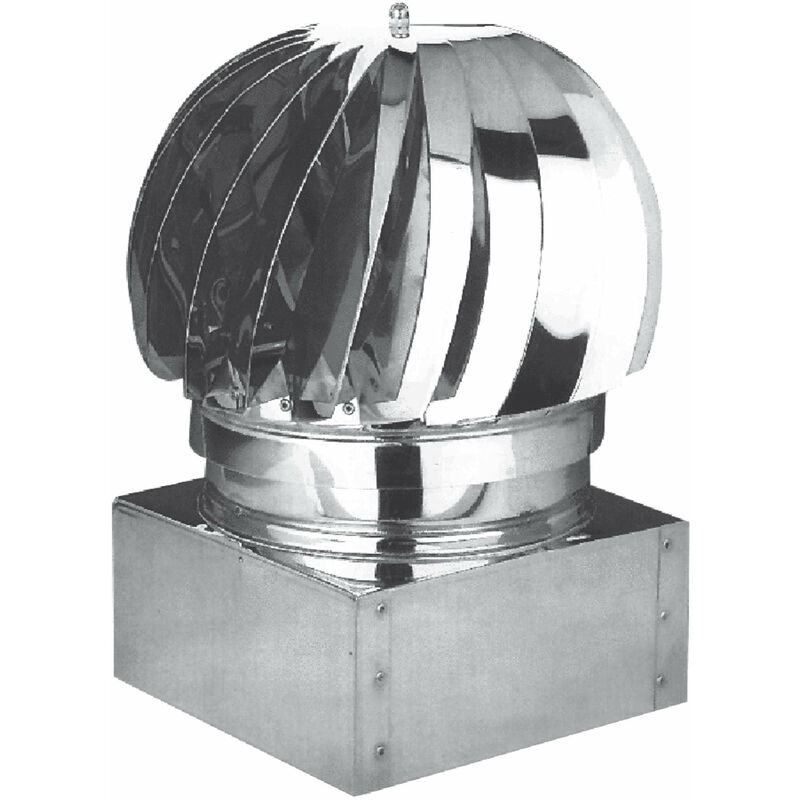 foto del prodotto fumaiolo comignolo girevole quadrato e rettangolare zincato base quadrata 52x52 cm