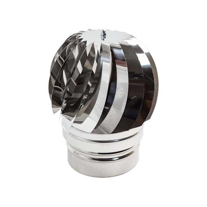 foto del prodotto fumaiolo da 230mm radiante eolico inox base tonda innesto m maschio