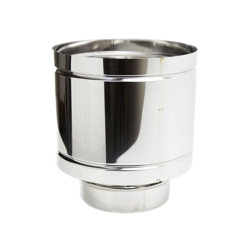 foto del prodotto fumaiolo da 250mm terminale tipo botte 4 venti inox aisi 304 base tonda m maschio