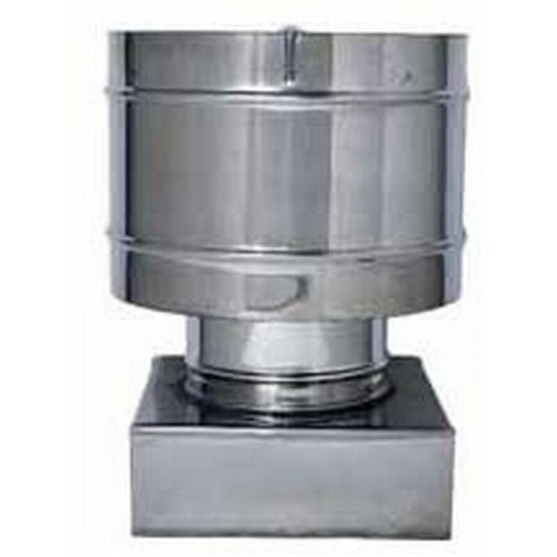 foto del prodotto fumaiolo fisso antivento inox quadrato cm. 22x22