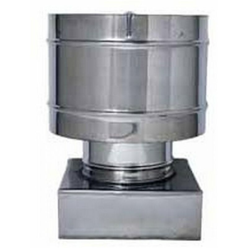 foto del prodotto fumaiolo fisso antivento inox quadrato cm. 25x25