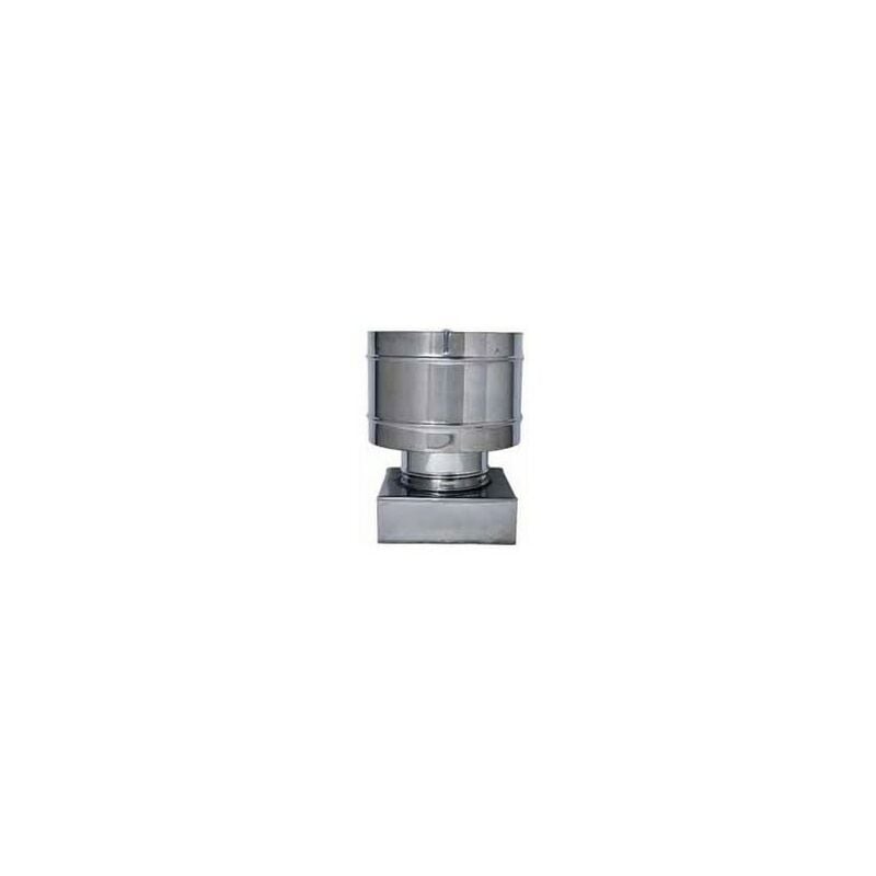 foto del prodotto fumaiolo fisso antivento inox quadrato cm. 32x32 idroweb
