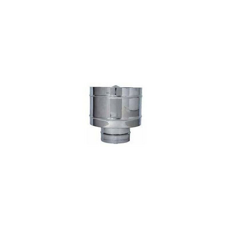foto del prodotto fumaiolo fisso antivento inox tondo attacco maschio cm. 12 idroweb