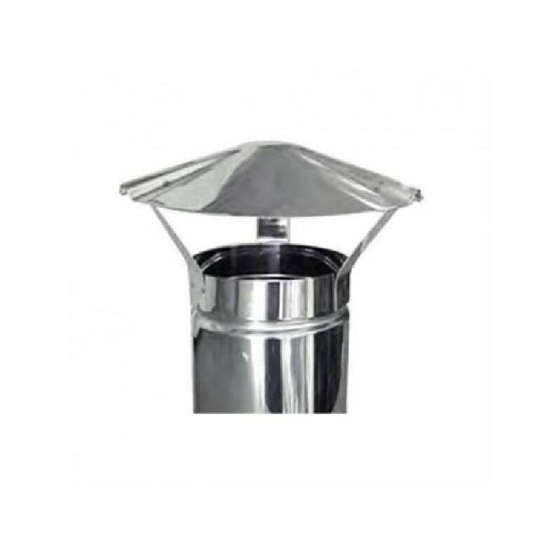 foto del prodotto fumaiolo fisso tipo cinesino in acciaio inox da mm.220