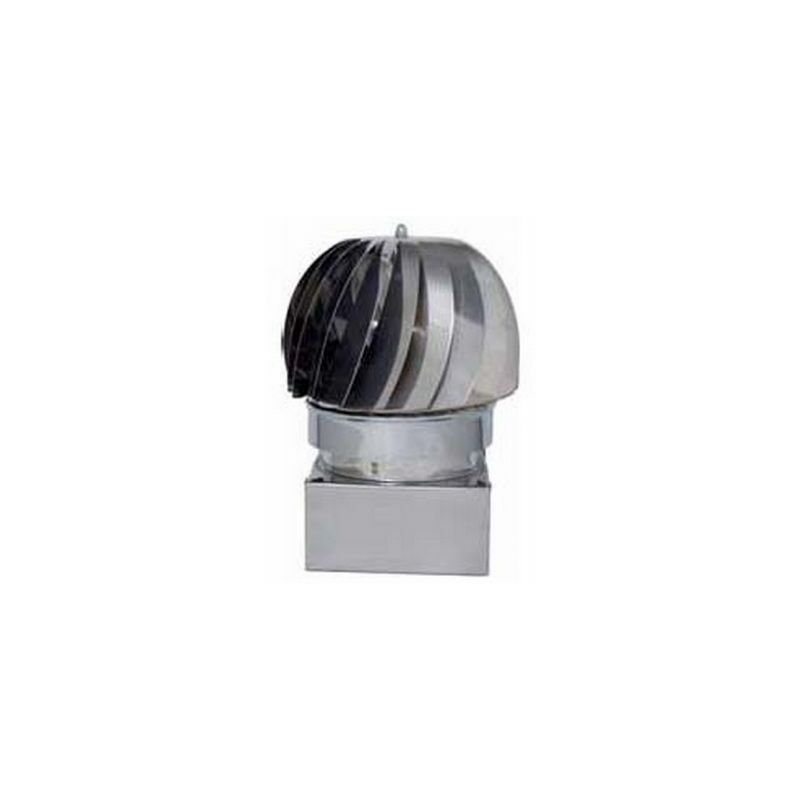 foto del prodotto fumaiolo girevole globo inox quadrato cm. 35x35