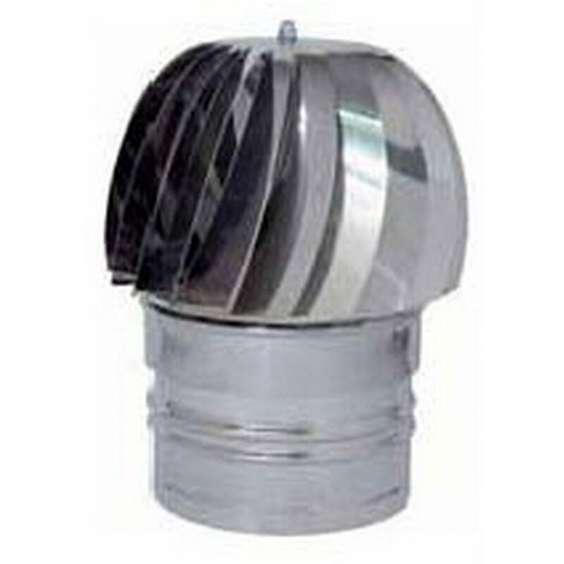 foto del prodotto fumaiolo girevole globo inox tondo attacco maschio cm. 15