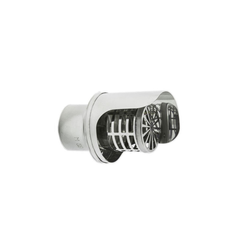foto del prodotto fumaiolo terminale per tubi pellet innesto m maschio, diametro 100mm