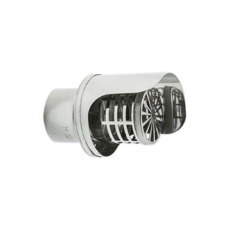 foto del prodotto fumaiolo terminale per tubi pellet innesto m maschio, diametro 80mm