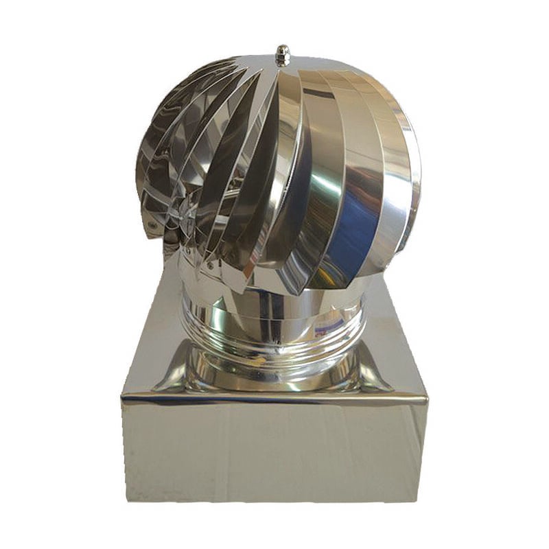 foto del prodotto fumaiolo testa radiante girevole quadro cm.27x32 in acciaio inox
