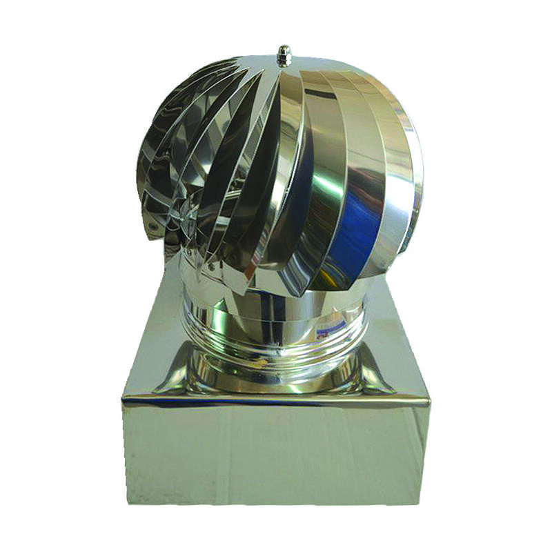 foto del prodotto fumaiolo testa radiante girevole quadro cm.52x52 in acciaio inox