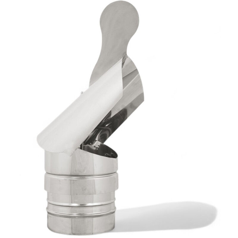 foto del prodotto fumaiolo tondo in acciaio inox resistente e di alta qualit ideale per riscaldamento e ventilazione 25 cm