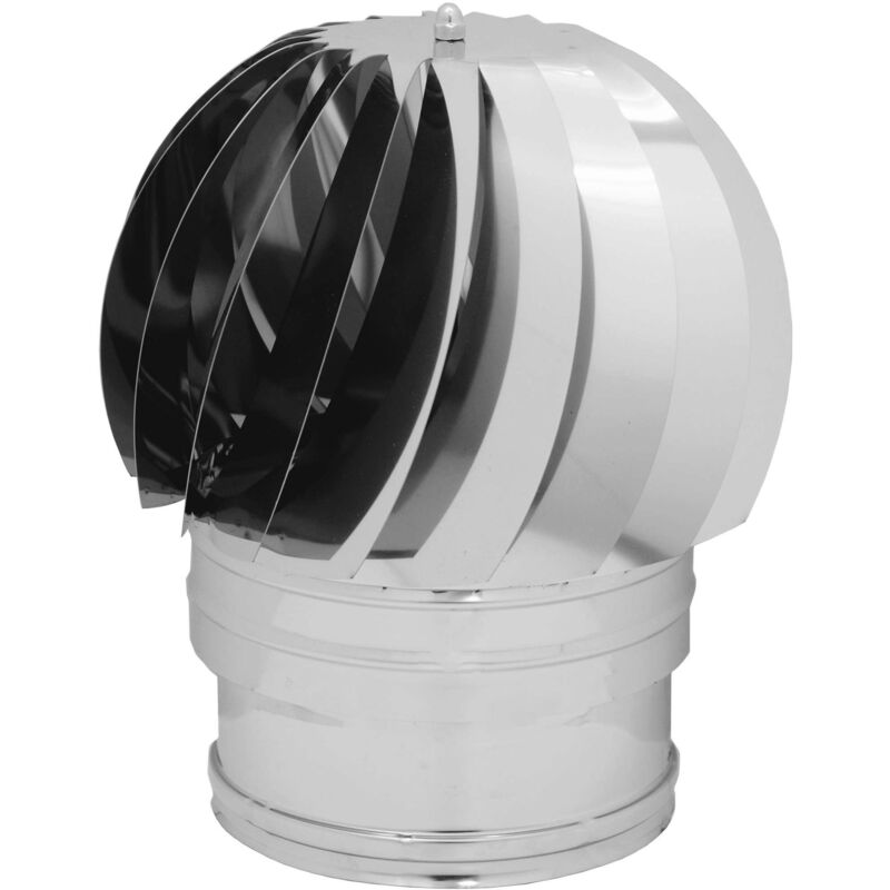 foto del prodotto fumaiolo turbo inox aisi 304 con cuscinetti d 8 cm
