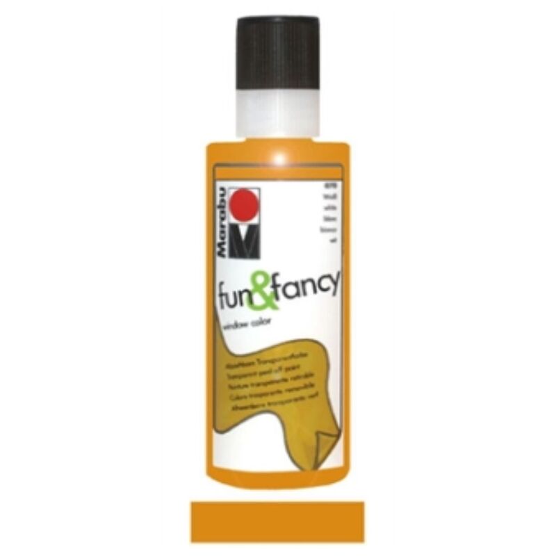 foto del prodotto fun fancy colore a base d'acqua per vetri 8oml - colore ambra 017 - marabu