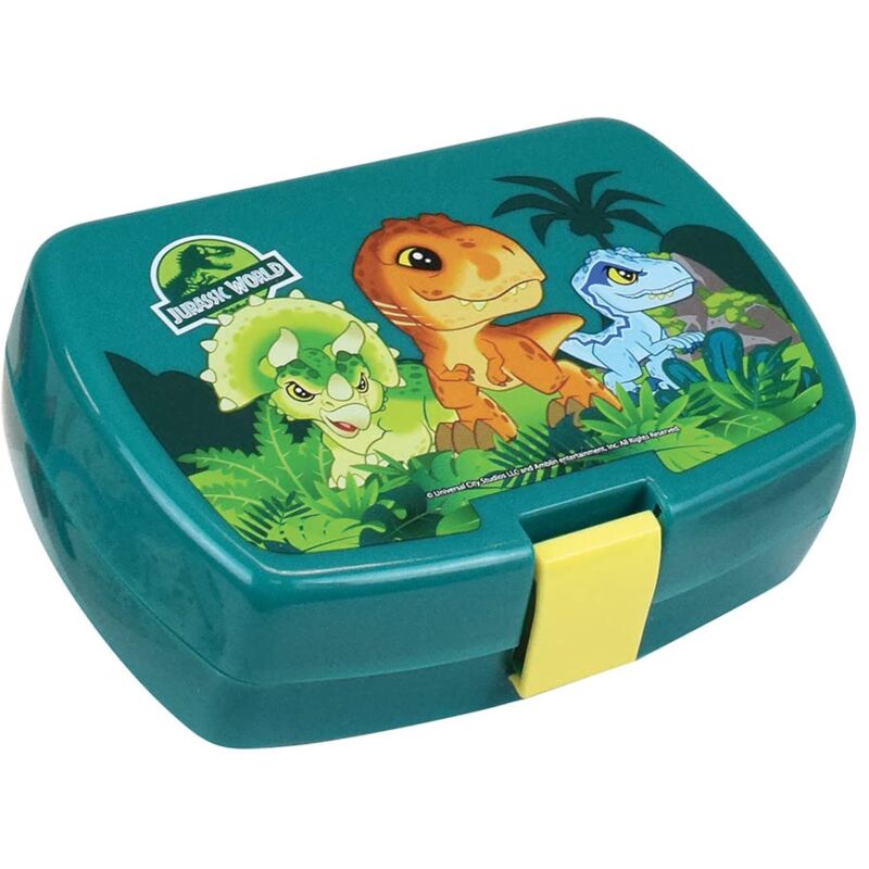 foto del prodotto fun house 006067 jurassic world scatola per dinosauri per bambini, altezza 6,5 x larghezza 17 x profondit 13,5 cm, colore verde