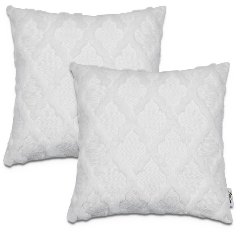 foto del prodotto funda coj n decoraci n motivo escandinavo juego 2 fundas sof decorativo 2pcs set, bianco 1 paco home