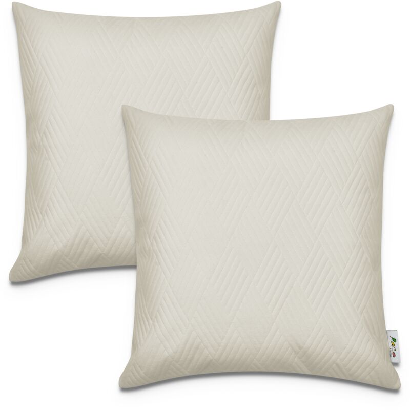 foto del prodotto fundas cojines decorativas funda coj n pana juego sof decoraci n 2pcs set, beige 4 de paco home