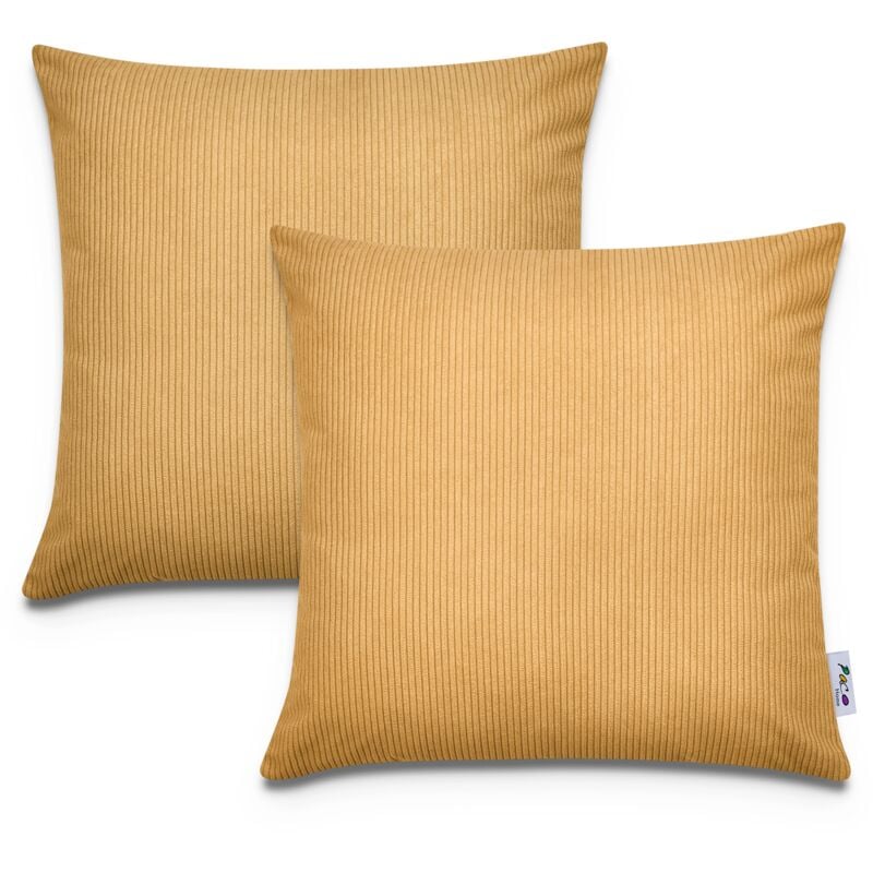 foto del prodotto fundas cojines decorativas funda coj n pana juego sof decoraci n 2pcs set, giallo 2 paco home